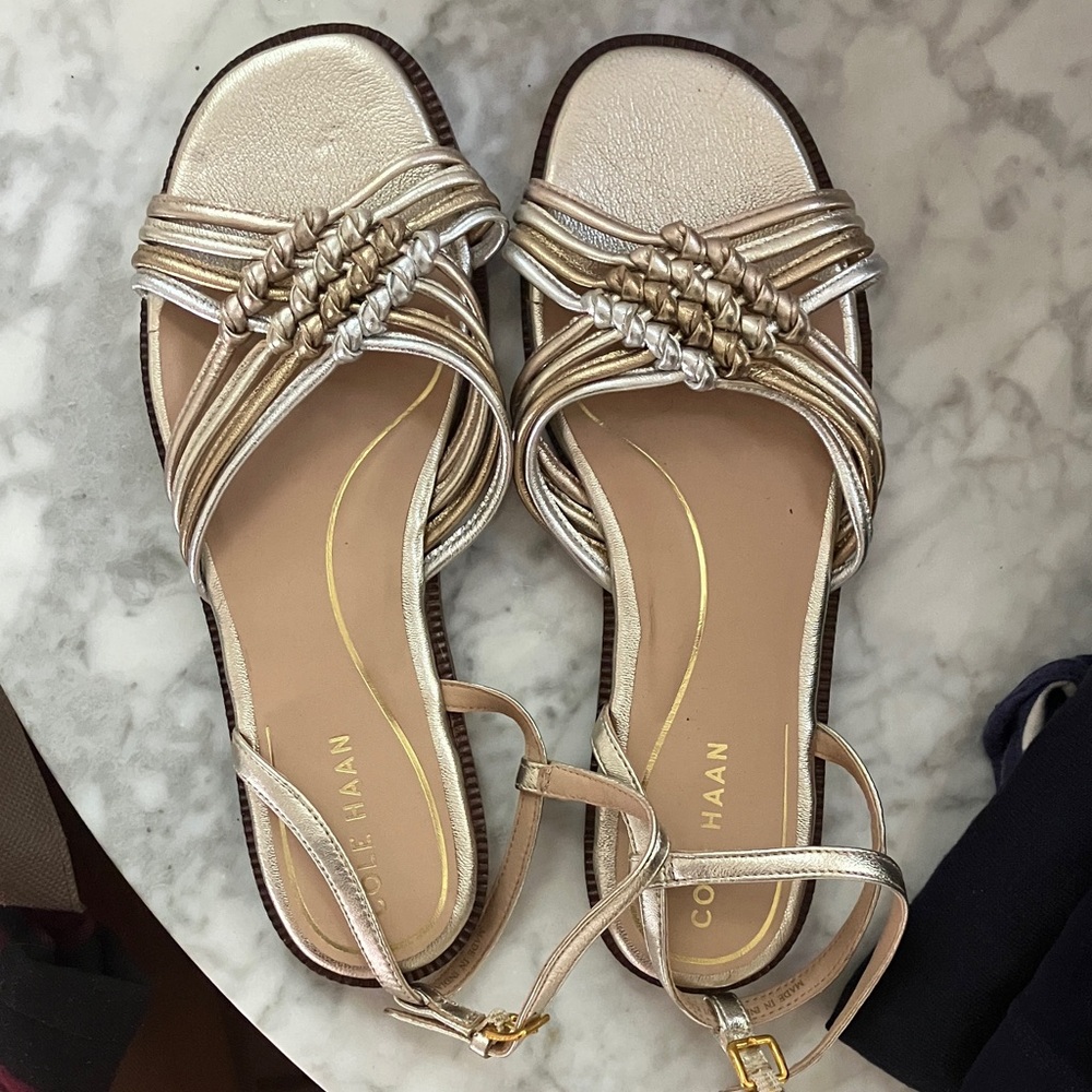 Cole Haan Metalic Sandals Sz 8.5